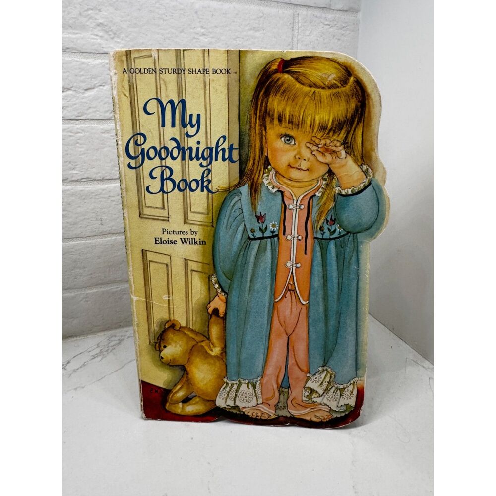My Goodnight Book Vintage 1981 Golden Eloise Wilkin Shaped Board Book Bedtime